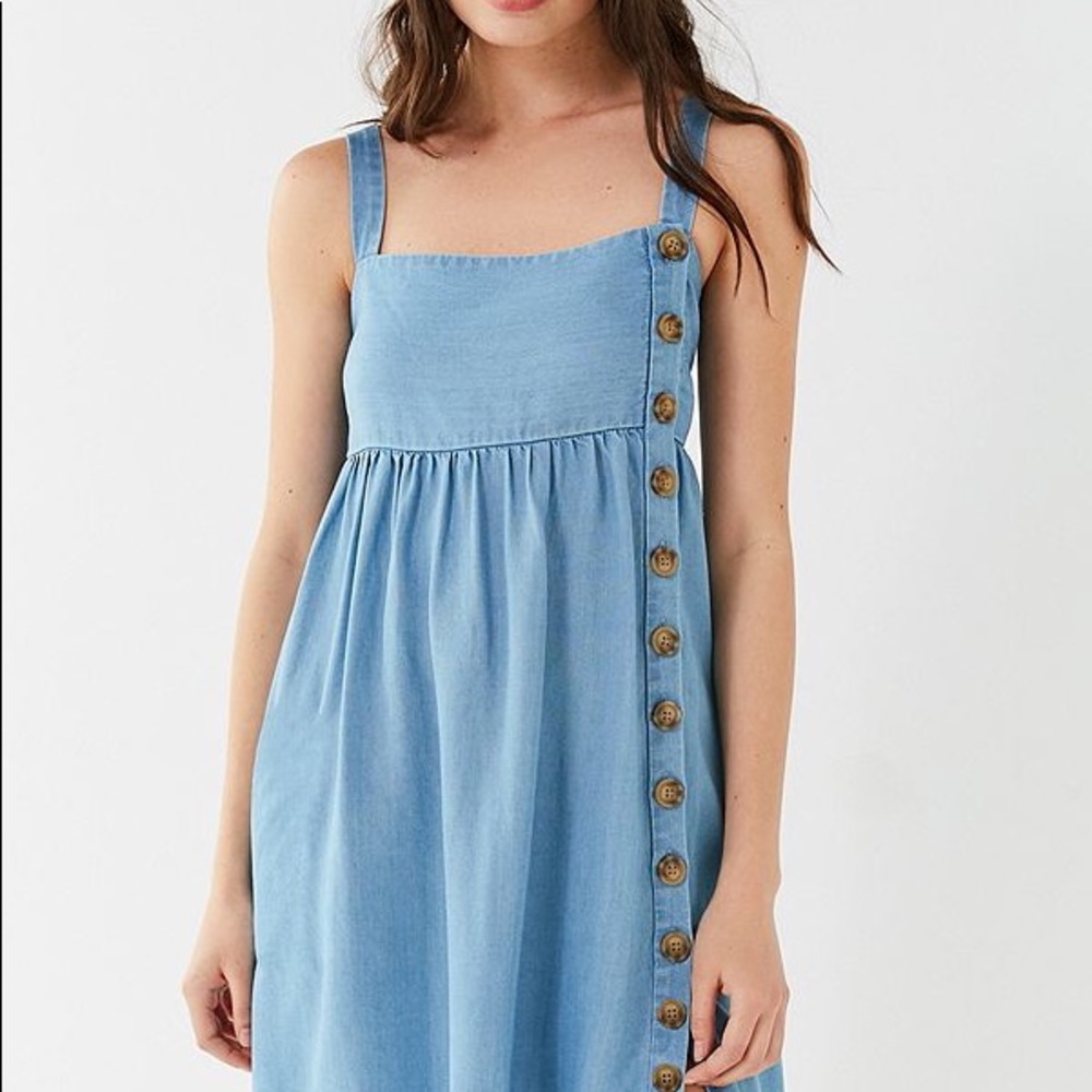 Urban Outfitters Button-Up Chambray Mini Dress